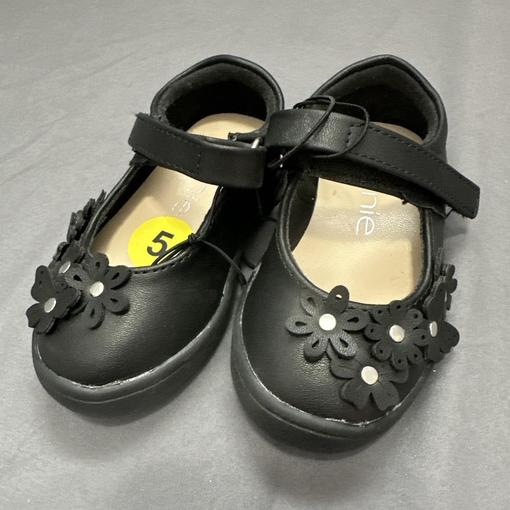 Annie Shoes Toddler Girls 5 Black Eflorist Mary Jane Casual